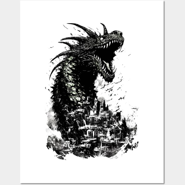 Jormungandr,The World Serpent Wall Art by Allbestshirts